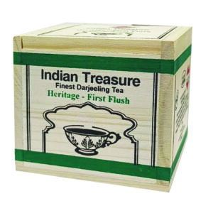 Duncan's Indian Treasure Heritage First Flush Darjeeling Tea 100g | Premium Loose Leaf Wooden Chestlet |  Indian Tea Gift for Tea Lovers