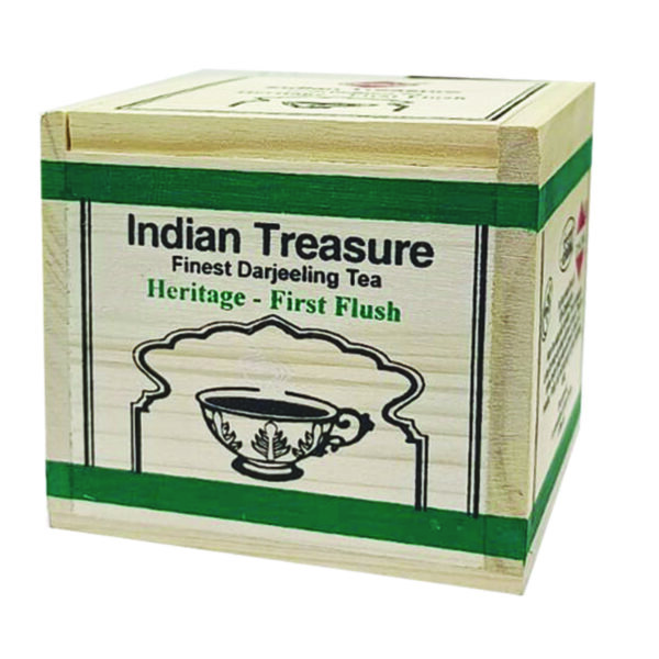 Duncan's Indian Treasure Heritage First Flush Darjeeling Tea 100g | Premium Loose Leaf Wooden Chestlet |  Indian Tea Gift for Tea Lovers