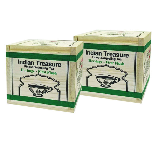 Duncan's Indian Treasure Heritage First Flush Darjeeling Tea 200g - (100 g x 2  Wooden Chestlet)