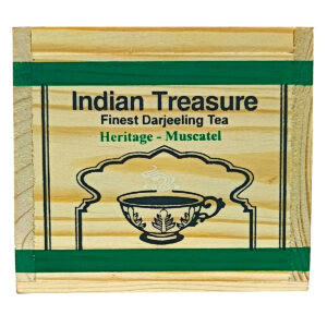 Duncan's Indian Treasure - Heritage Muscatel Darjeeling Tea, 100g Wooden Chestlet |  Superior Flavor & Aroma | Gift for Tea Lovers