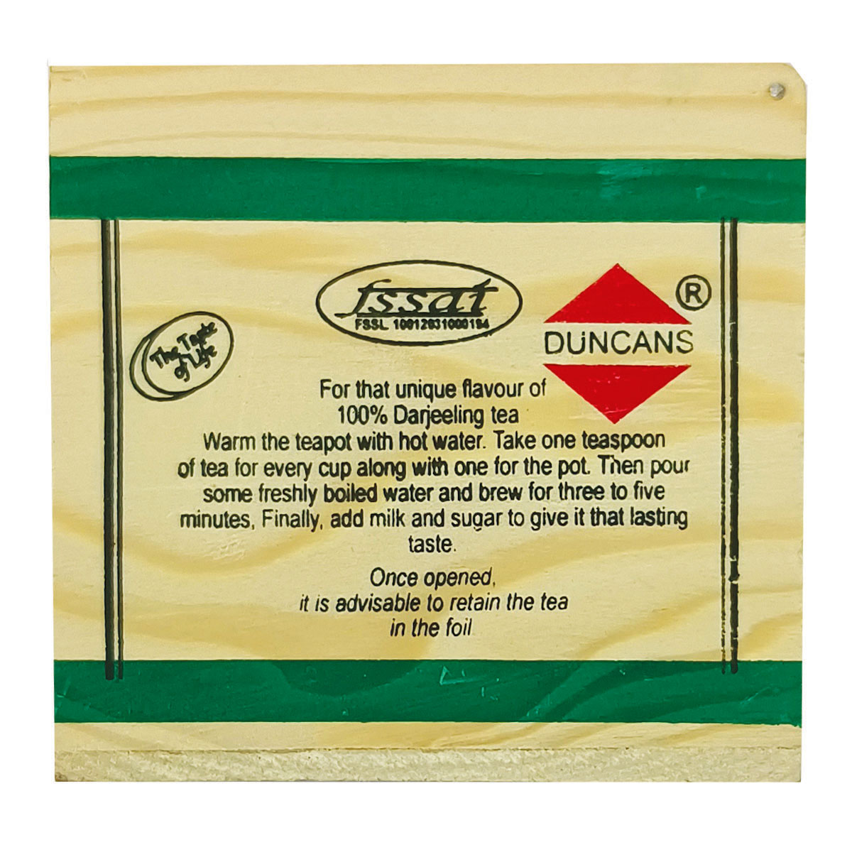 Duncan's Indian Treasure Heritage Second Flush Darjeeling Tea 100g | Premium Loose Leaf Tea in Wooden Chestlet | Authentic Flavor & Aroma | Gift Pack for Tea Lovers