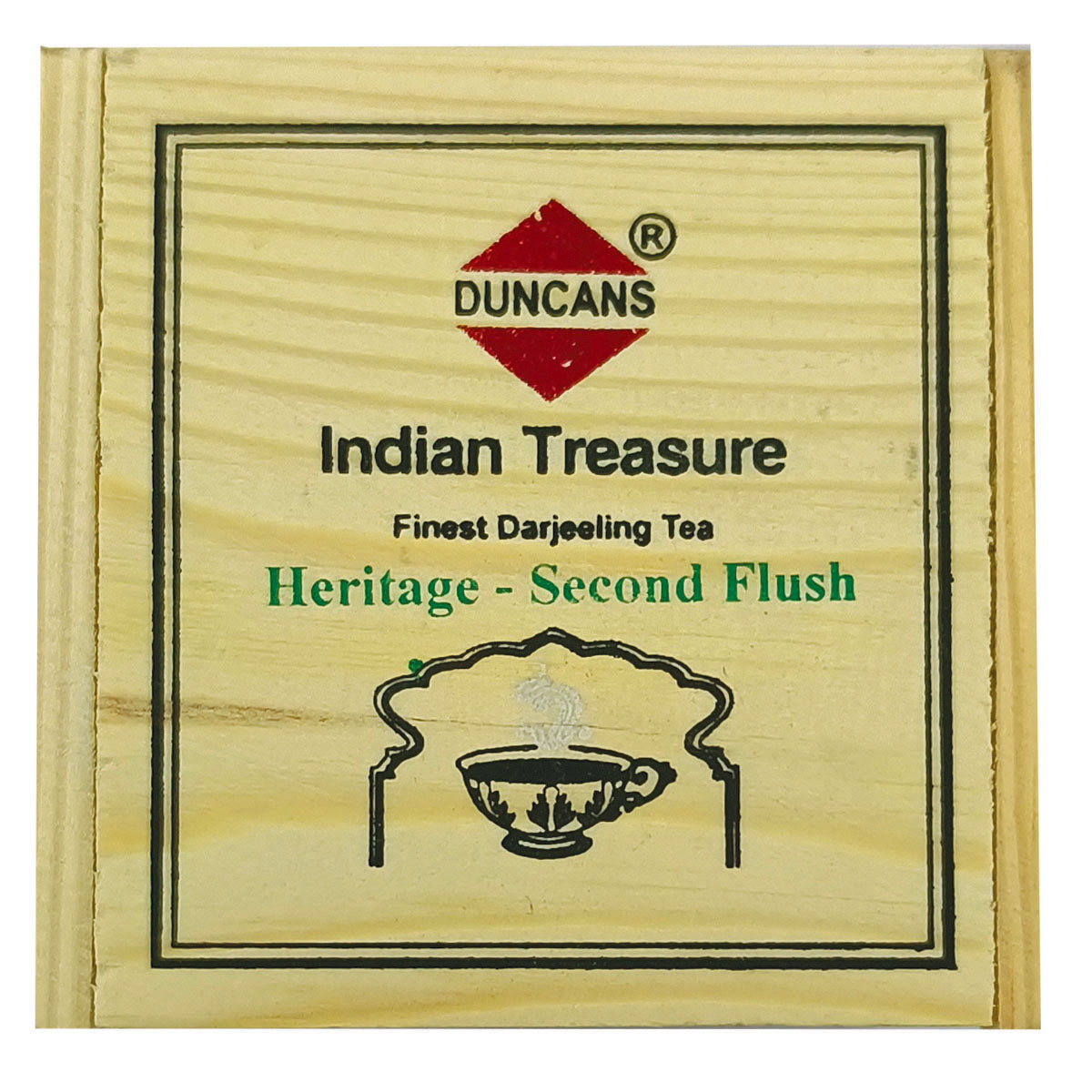 Duncan's Indian Treasure Heritage Second Flush Darjeeling Tea 100g | Premium Loose Leaf Tea in Wooden Chestlet | Authentic Flavor & Aroma | Gift Pack for Tea Lovers