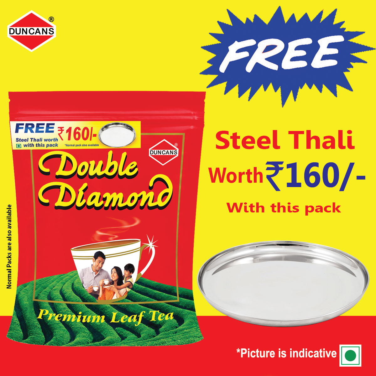 Tea with Free Stainless Steel Thali